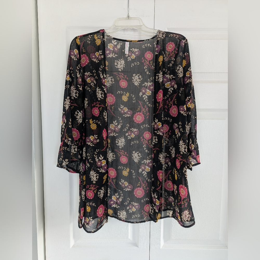 Woman's Xhilaration Floral Sheer Coverup
